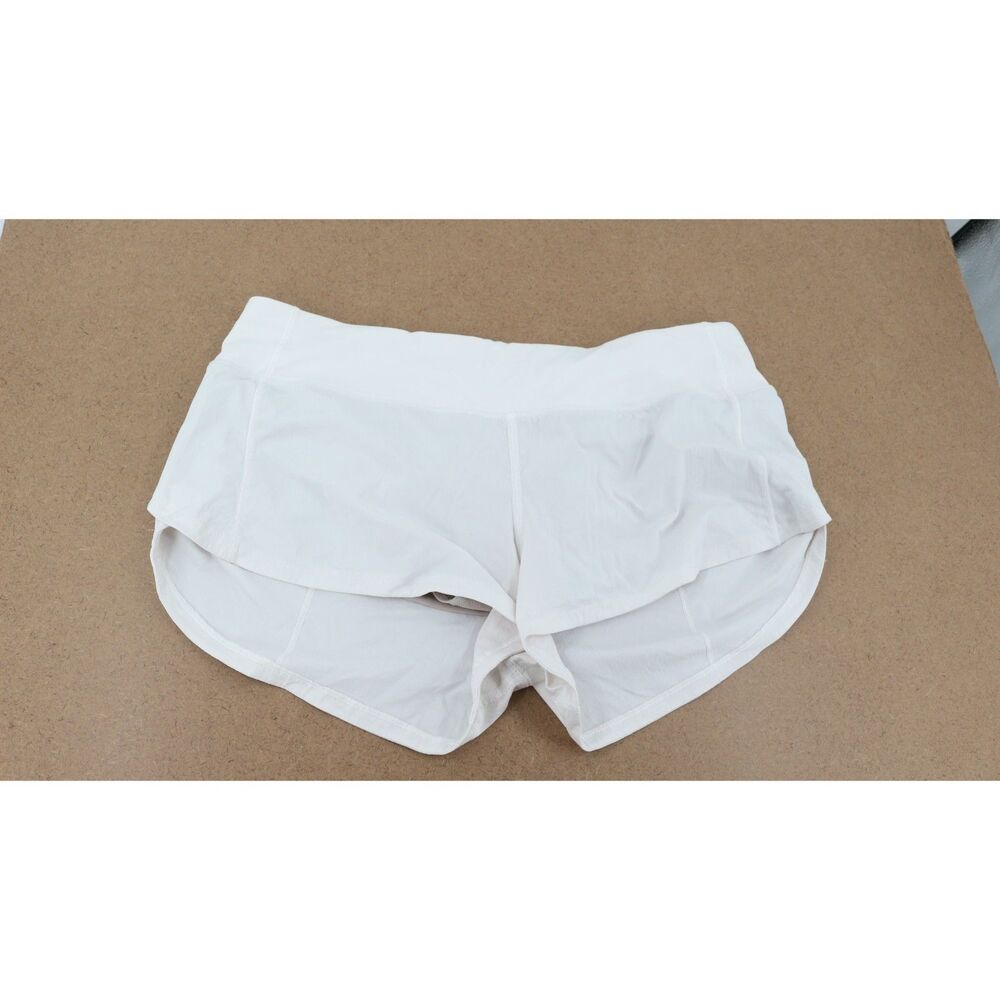 Lululemon Womens Speed Up Short Swift White Size 8 2.5" Inseam Lightweight